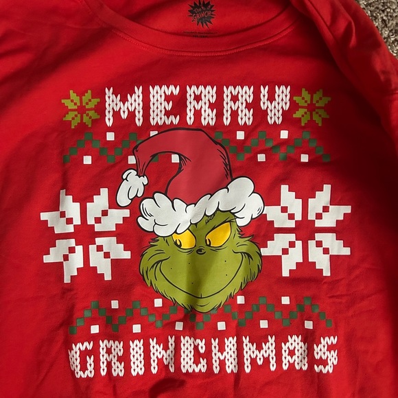 Dr. Seuss’s Grinch Merry Grinchmas Red Holiday Sweater, Unisex, 2XL - NWT - Picture 2 of 6